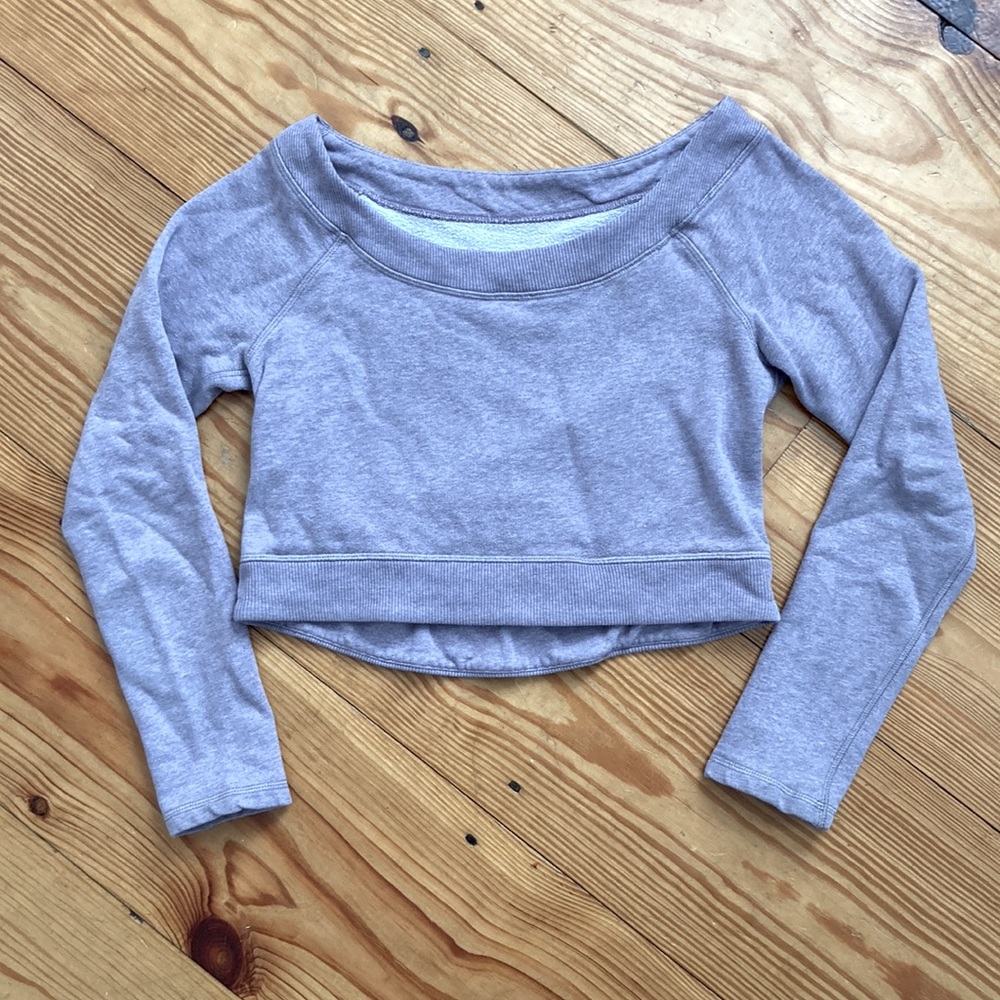 Lululemon crop sweater lavender terry small